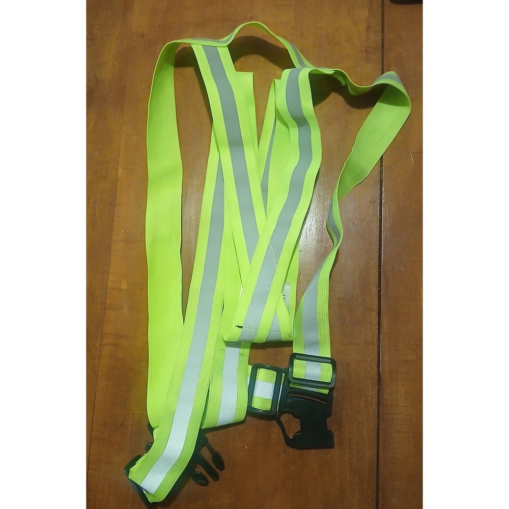 Safety Bright Green-yellow Reflective Adjustible‎ Susspenders/belt, Waist Up